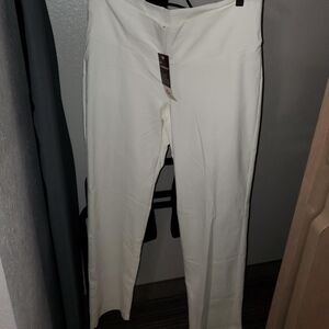 JW Womans maternity pants Large Stretch Eggshell White NwT